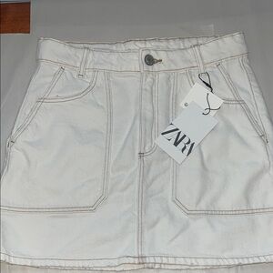 New Zara Girls Denim Mini Skirt #P00